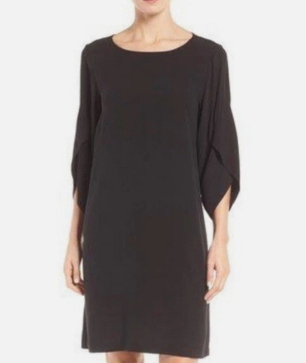Eileen Fisher Silk Dress Tunic XS Little Black Dress